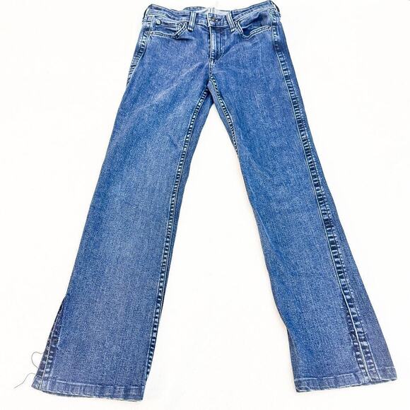 Rag & Bone Split Hem Cate Mid-Rise Flare Denim Jeans Size 27 - Picture 2 of 9